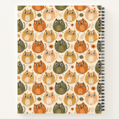 Carnet Gris Orange Mignon Noms de Chats Monogramme (Dos)