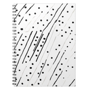 Carnet Gris ou pois noir, blanc, gris motif