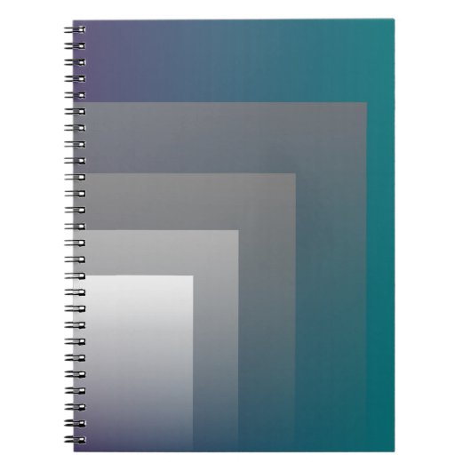 Carnet gris pourpre turquoise (Devant)