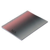Carnet Gris, rose, dégradé noir, Ombre. (Côté gauche)
