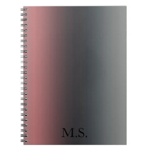Carnet Gris, rose, dégradé noir, Ombre.