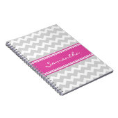 Carnet gris rose nommé fait sur commande de (Côté Droit)