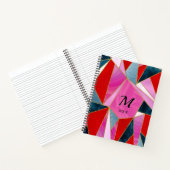 Carnet gris rouge chic abstrait (Intérieur)