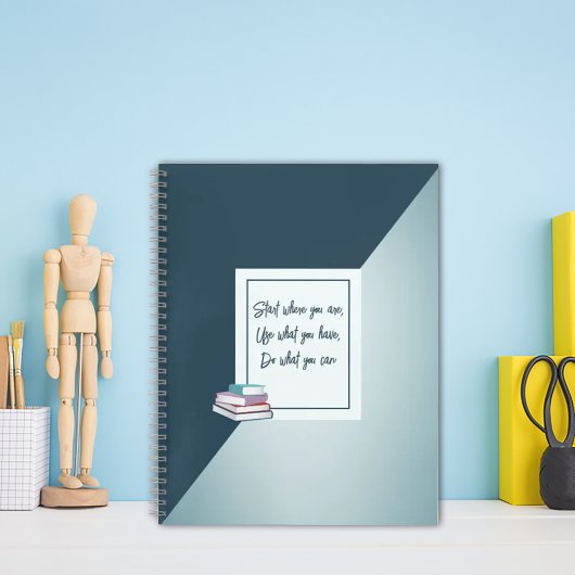 Carnet gris simple personnalisé