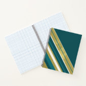 Carnet Gris Turquoise Gold Cream sur Dark Turquoise (Intérieur)
