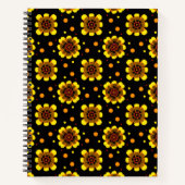 Carnet Groovy 70s Daisy Flower Power Pattern (Devant)