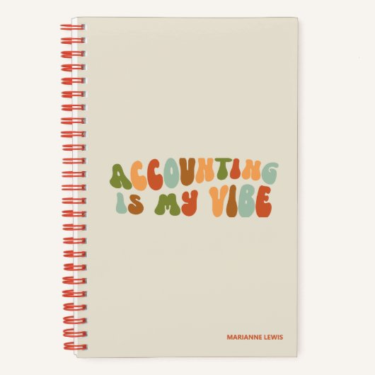 Carnet Groovy Accounting Is My Vibe, CPA, Accountant (Recto)