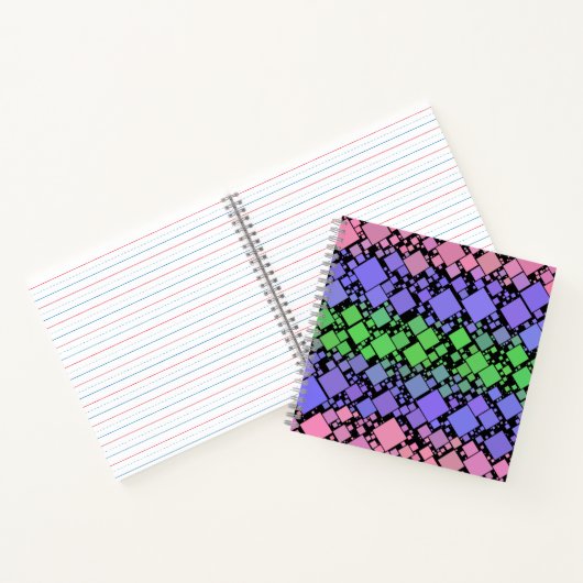 Carnet Groovy Boho Rétro Mod Géométrique Fierté Trigender (Intérieur)