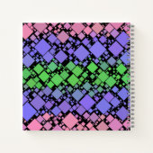 Carnet Groovy Boho Rétro Mod Géométrique Fierté Trigender (Dos)