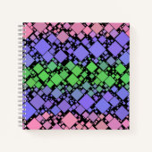 Carnet Groovy Boho Rétro Mod Géométrique Fierté Trigender (Devant)