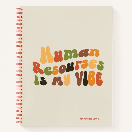 Carnet Groovy Human Resources Is My Vibe, HR (Devant)