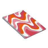Carnet Groovy Liquide Orange et Rose Ondulé (Côté Droit)