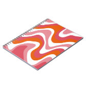 Carnet Groovy Liquide Orange et Rose Ondulé (Côté gauche)