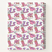Carnet Groovy Rétro Halloween Cowboy Monogramme (Dos)