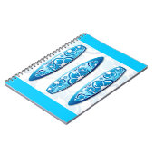 Carnet Groovy Surfboard with a flower design (Côté gauche)