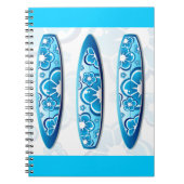 Carnet Groovy Surfboard with a flower design (Devant)