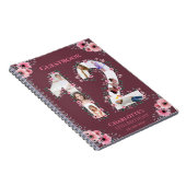 Carnet Gros 12e anniversaire fille photo Collage Fleur ro (Côté Droit)