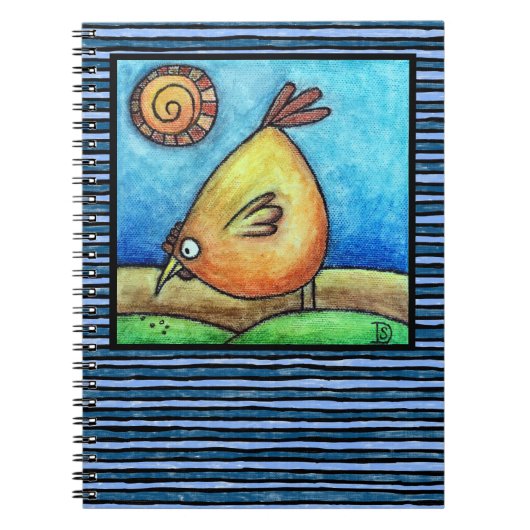 Carnet Gros Oiseau Orange (Devant)