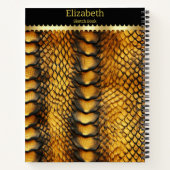 Carnet Gros plan de la peau vibrante d'un serpent (Dos)