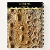 Carnet Gros plan de la texture délicate de serpent (Dos)