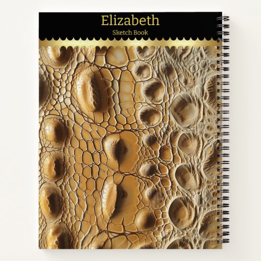 Carnet Gros plan de la texture délicate de serpent (Dos)