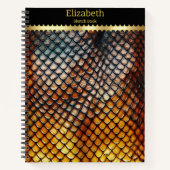 Carnet Gros plan de motifs venimeux de serpent (Devant)