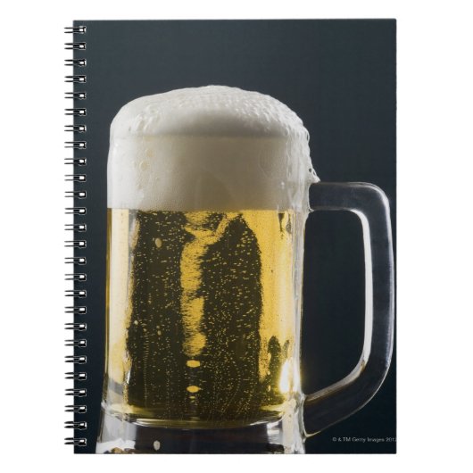 Carnet Gros plan d'un verre de bière (Devant)