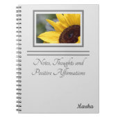 Carnet Gros plan Tournesol Déchets pétales 6,5 x 8,75 (Devant)