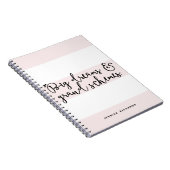 Carnet Gros rêves et grands schémas Bleu rose rayures (Côté Droit)