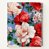 Carnet Grosse Fleur Rouge rétro (Dos)