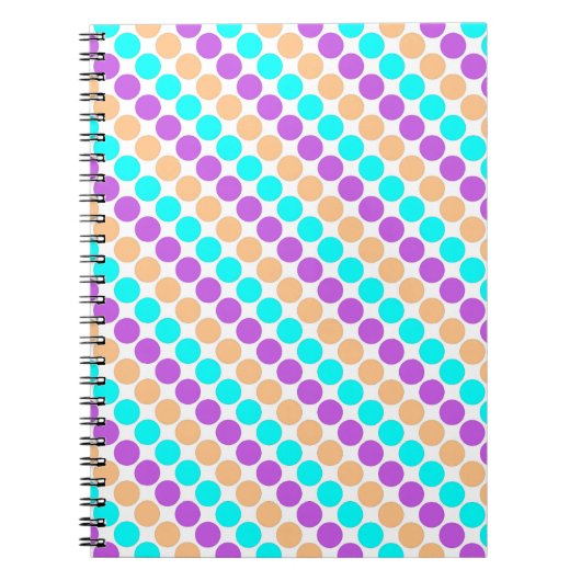Carnet Grosse pois multicolore années rétro (Devant)
