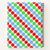 Carnet Grosse pois multicolore années rétro (Dos)