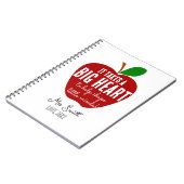 Carnet Grosse pomme rouge Gros cœur cadeau de Noël pour l (Côté gauche)