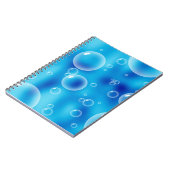 Carnet Grosses bulles bleues rebondissantes (Côté gauche)