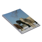 Carnet Groupe de chevaux miniatures dans la neige (Côté Droit)