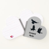 Carnet Groupe de corbeaux Oiseaux de meurtriers Silhouett (Intérieur)