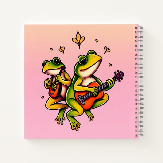 Carnet Groupe de grenouilles en Harmonie (Dos)