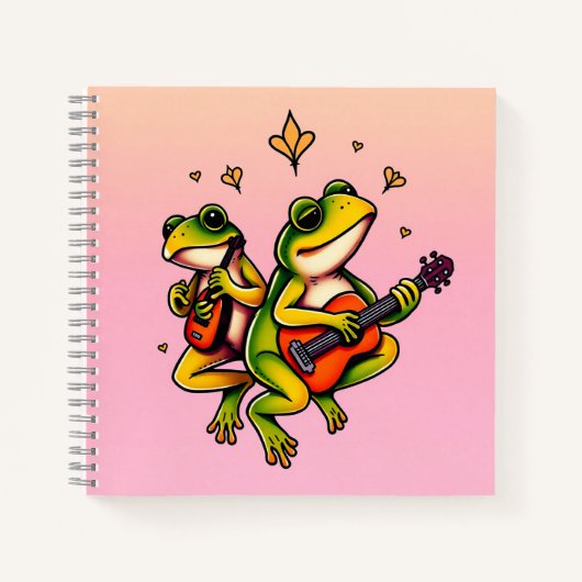 Carnet Groupe de grenouilles en Harmonie (Devant)