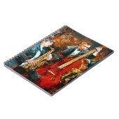 Carnet Groupe de jazz élégant jouant de la musique sur la (Côté gauche)