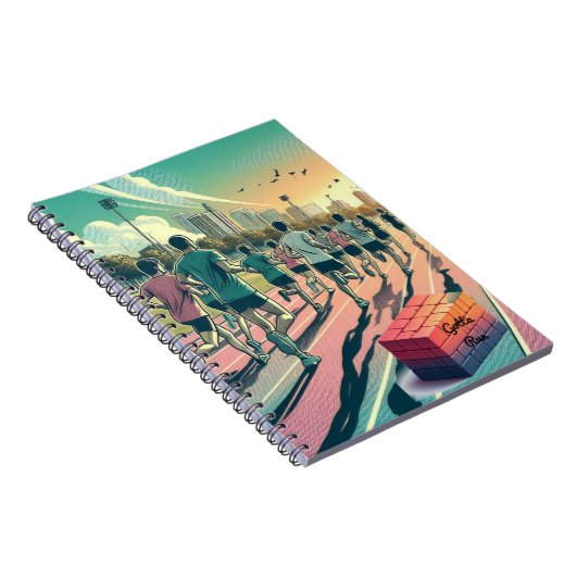 Carnet Groupe En Cours De Réunion Vers Le Haut Gotta Run (Côté Droit)