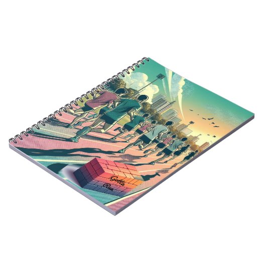 Carnet Groupe En Cours De Réunion Vers Le Haut Gotta Run (Côté gauche)