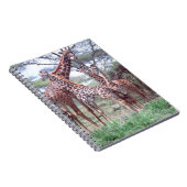 Carnet Groupe ou troupeau de girafes avec jeunes, Giraffa (Côté Droit)