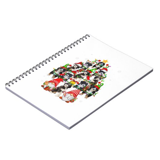 Carnet Groupe Père Noël Reindeer Elf Bernedoodles Comme N (Côté gauche)