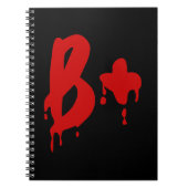 Carnet Groupe sanguin B+ Positif #Hôpital d'horreur (Devant)