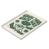 Carnet Grow Your Own Way | Green Motivational Retro (Côté gauche)