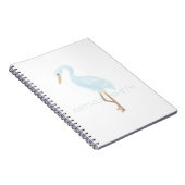 Carnet Grue bleue aquarelle (Côté Droit)