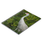 Carnet Grue de Sandhill Oiseau vert Feuilles Photo (Côté gauche)