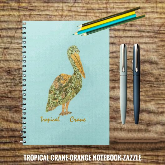 Carnet Grue tropicale-Orange