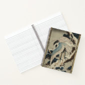 Carnet Grues sur un pin couvert de neige Hokusai (Intérieur)