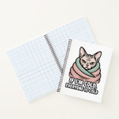 Carnet Grumpy Sphynx Cat Cold Humor Cartoon Art (Intérieur)